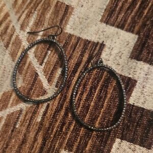 Elegant Black Hoop Earrings